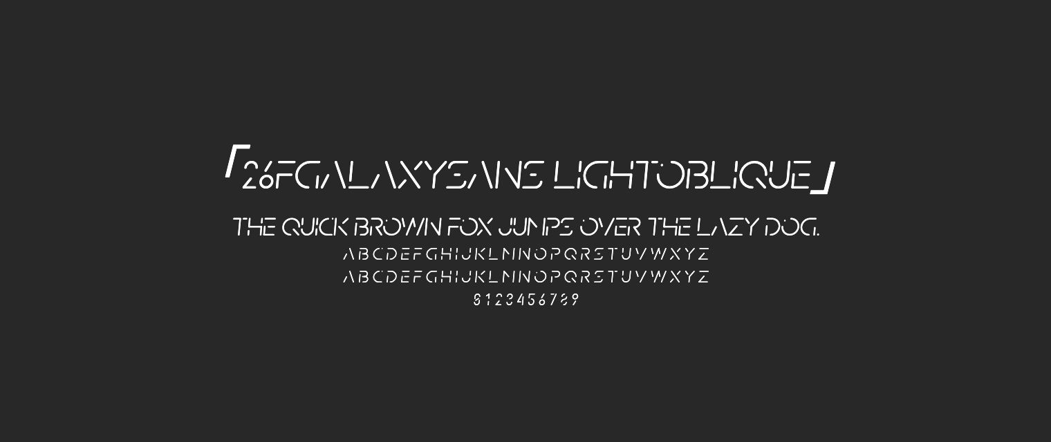 26FGalaxySans-LightOblique