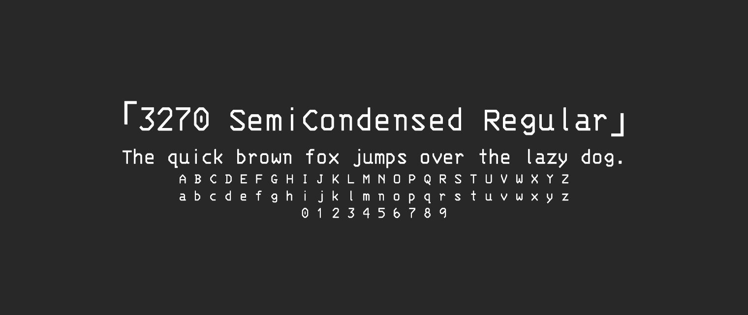 3270-SemiCondensed-Regular