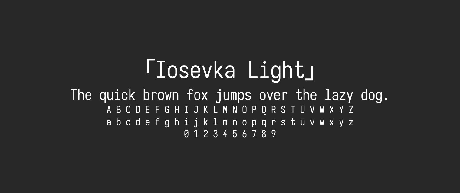 Iosevka-Light