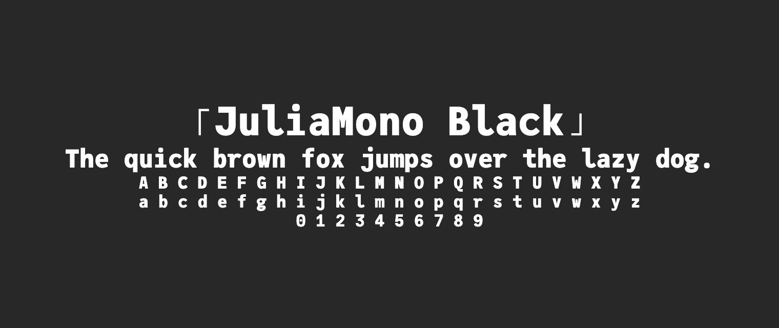JuliaMono-Black