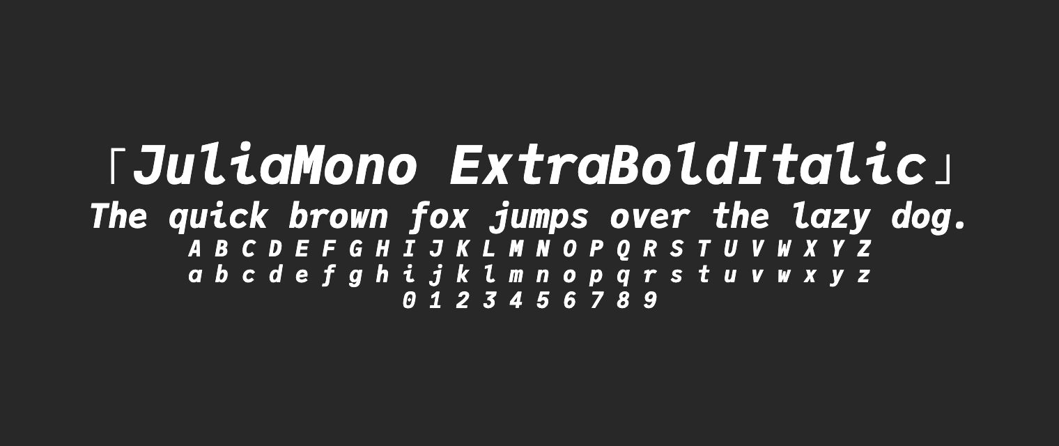JuliaMono-ExtraBoldItalic