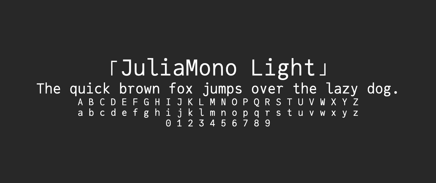 JuliaMono-Light