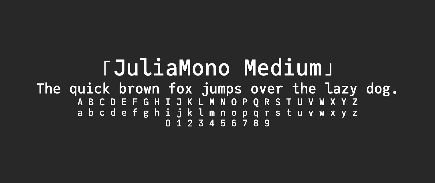 JuliaMono-Medium