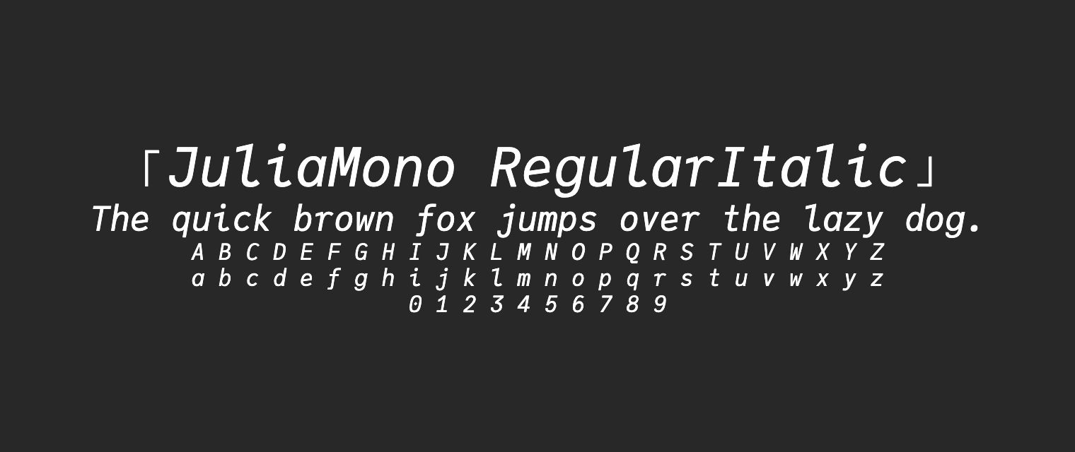 JuliaMono-RegularItalic
