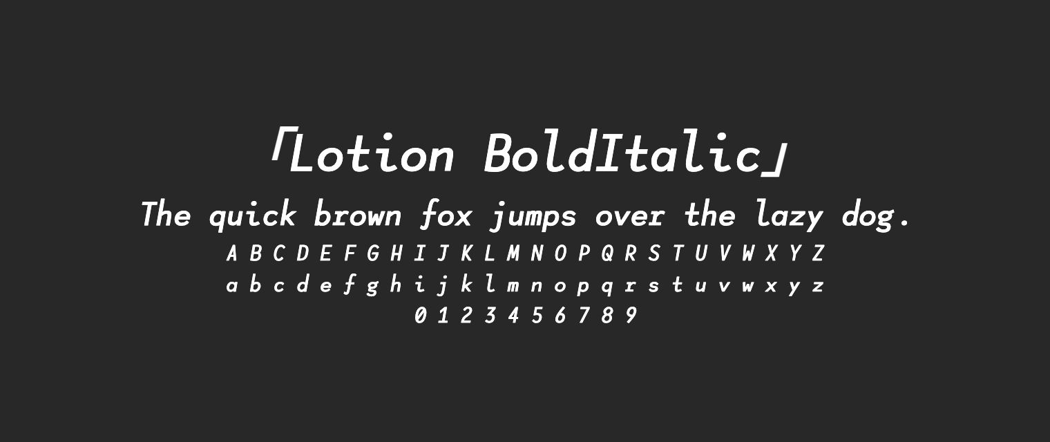 Lotion-BoldItalic