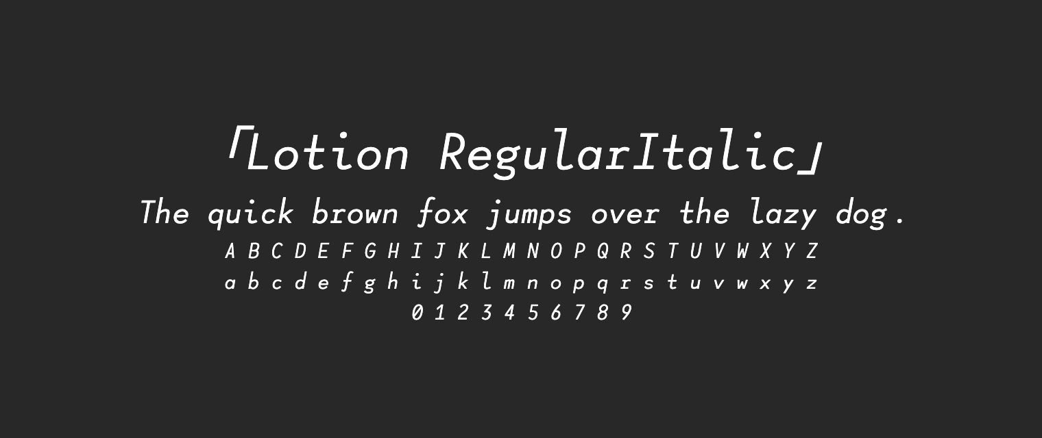 Lotion-RegularItalic