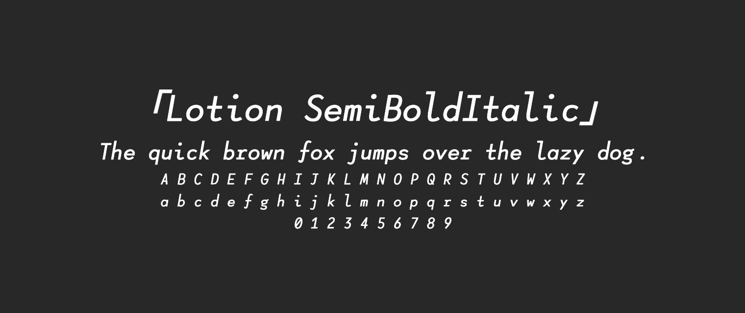 Lotion-SemiBoldItalic