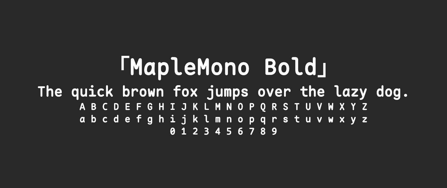 MapleMono-Bold