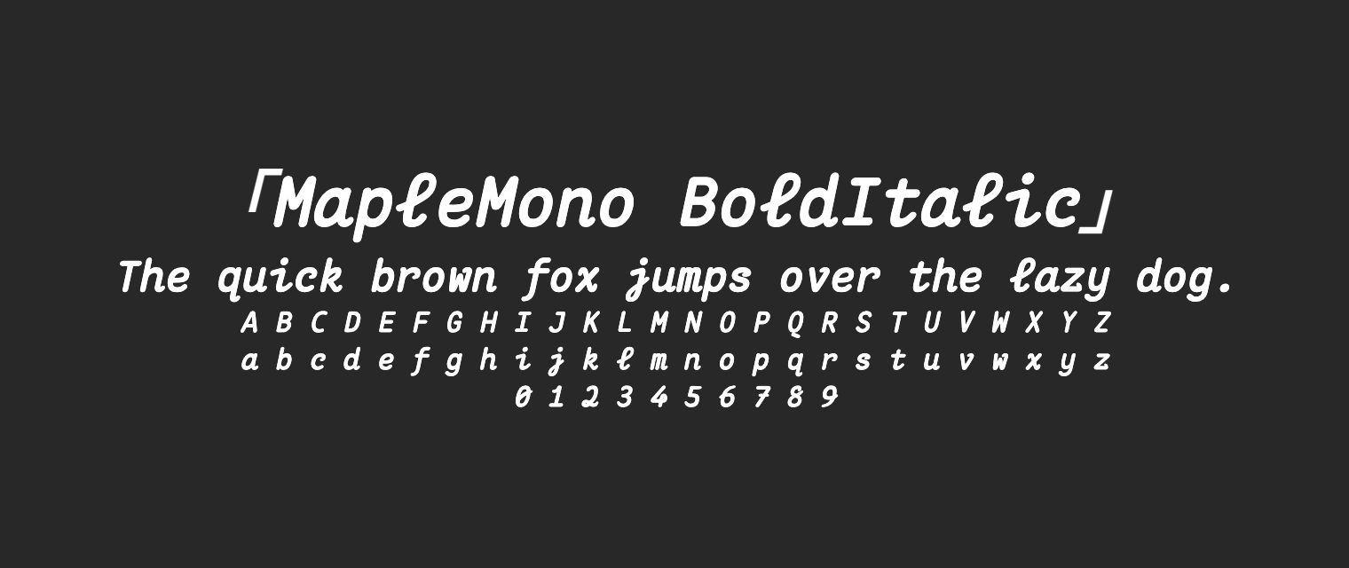 MapleMono-BoldItalic