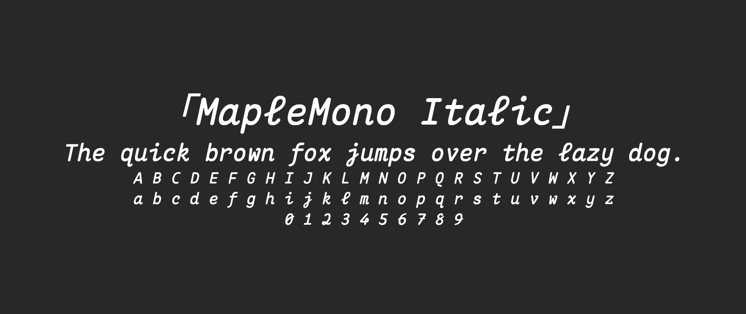 MapleMono-Italic
