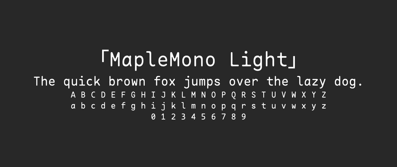 MapleMono-Light