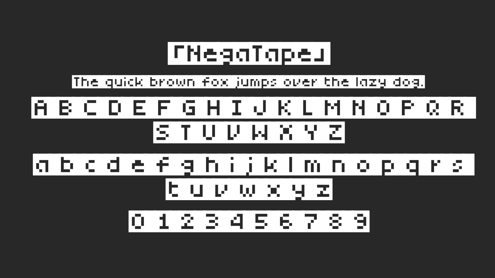 NegaTape字体预览