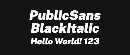 PublicSans-BlackItalic