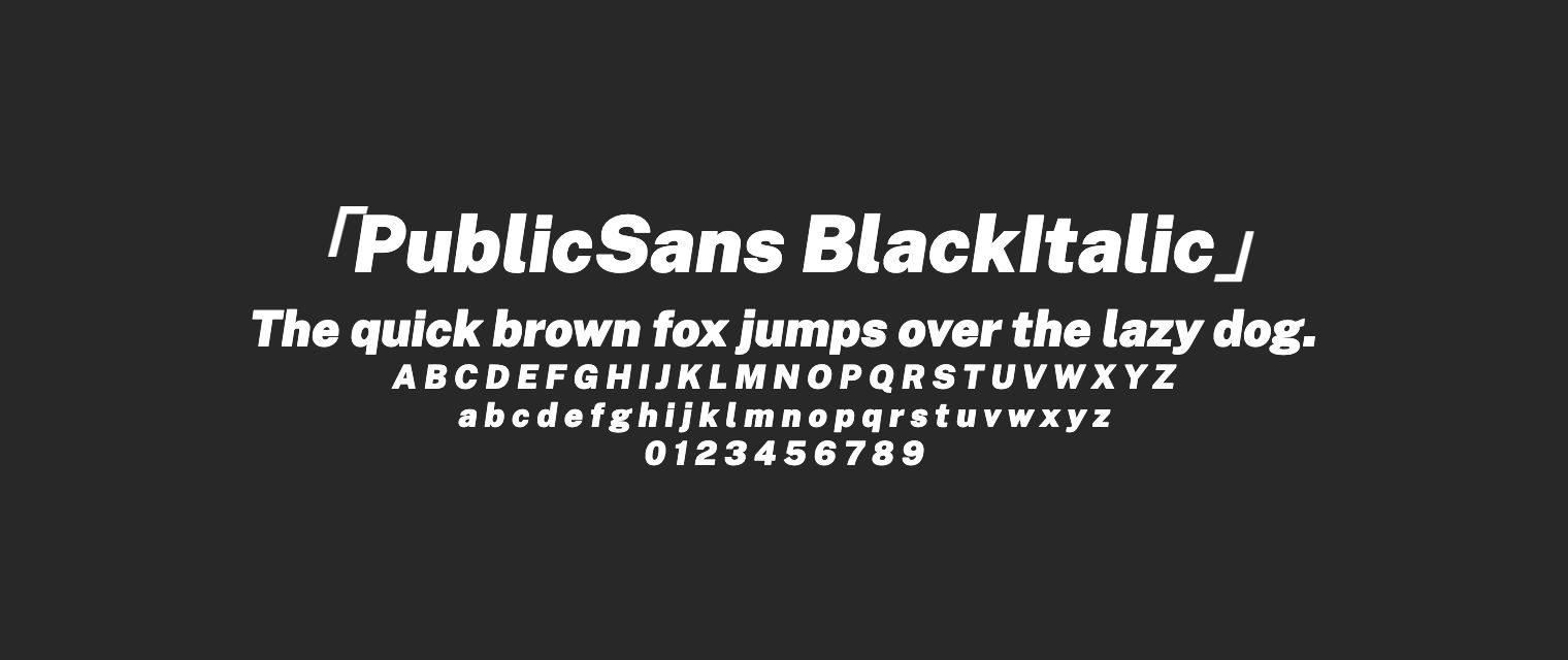 PublicSans-BlackItalic