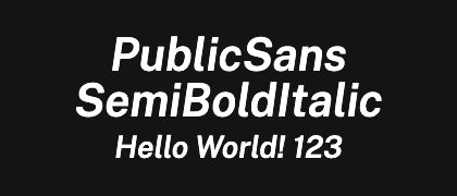 PublicSans-SemiBoldItalic