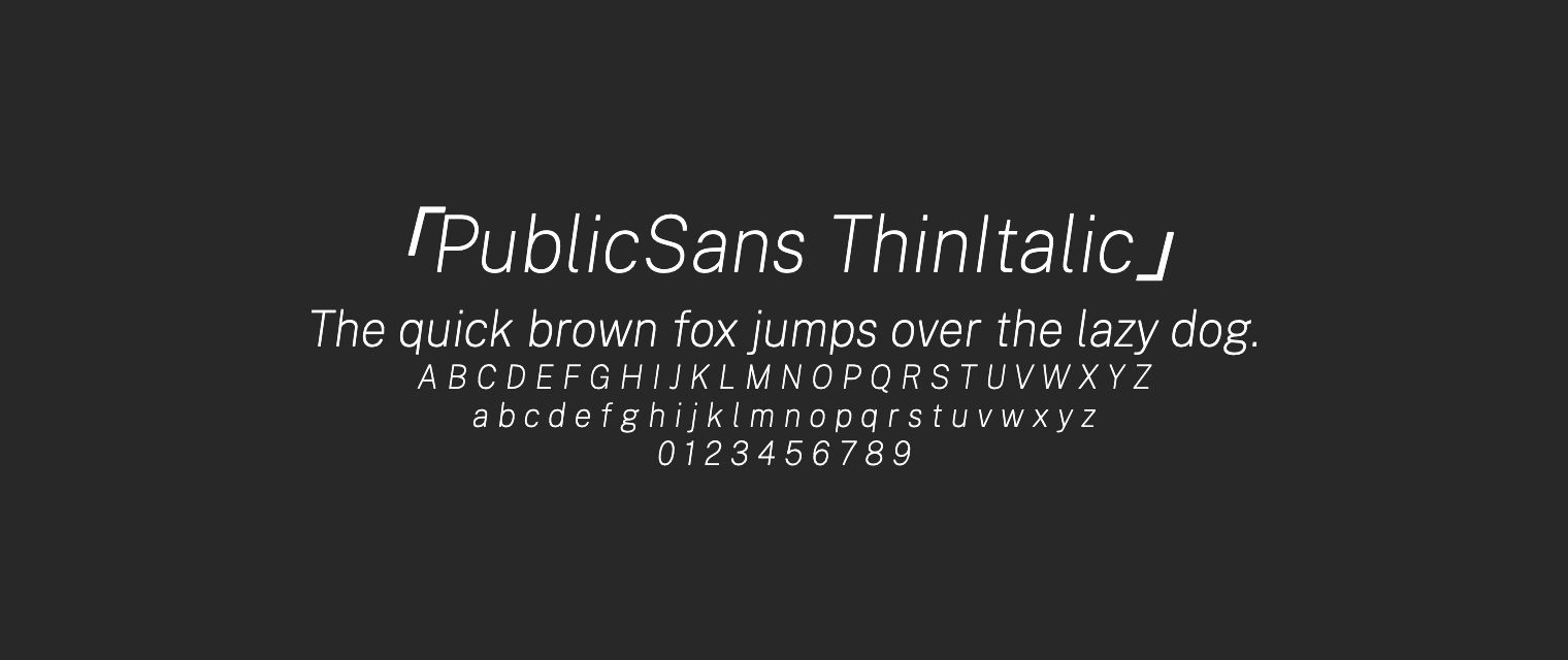 PublicSans-ThinItalic