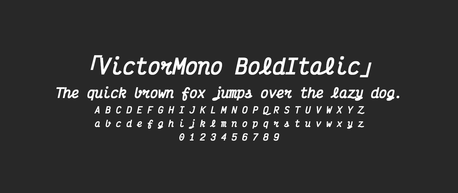 VictorMono-BoldItalic