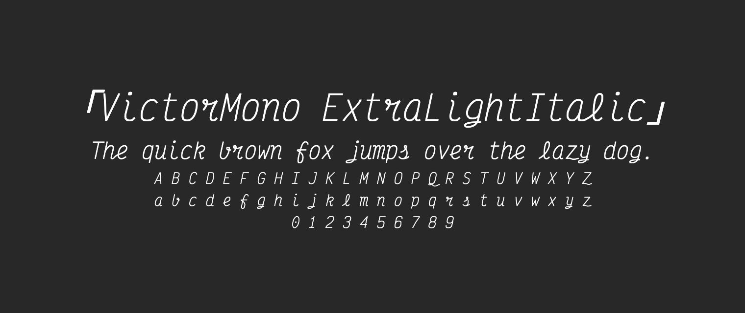 VictorMono-ExtraLightItalic