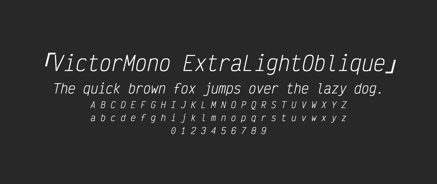 VictorMono-ExtraLightOblique