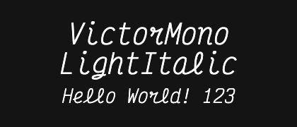 VictorMono-LightItalic