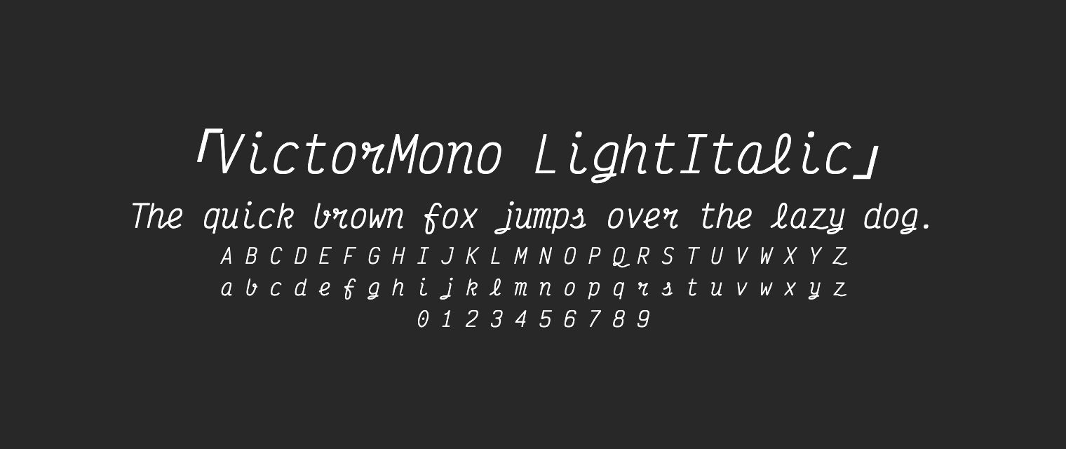 VictorMono-LightItalic