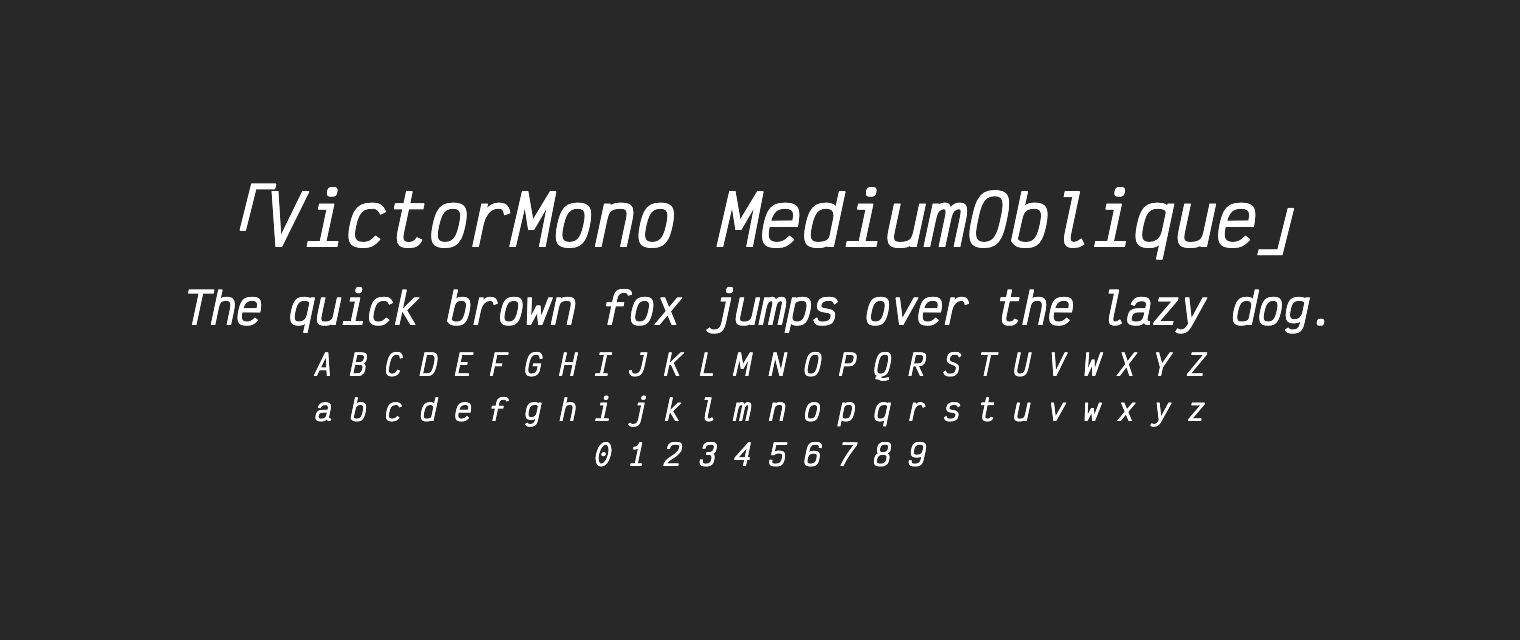 VictorMono-MediumOblique
