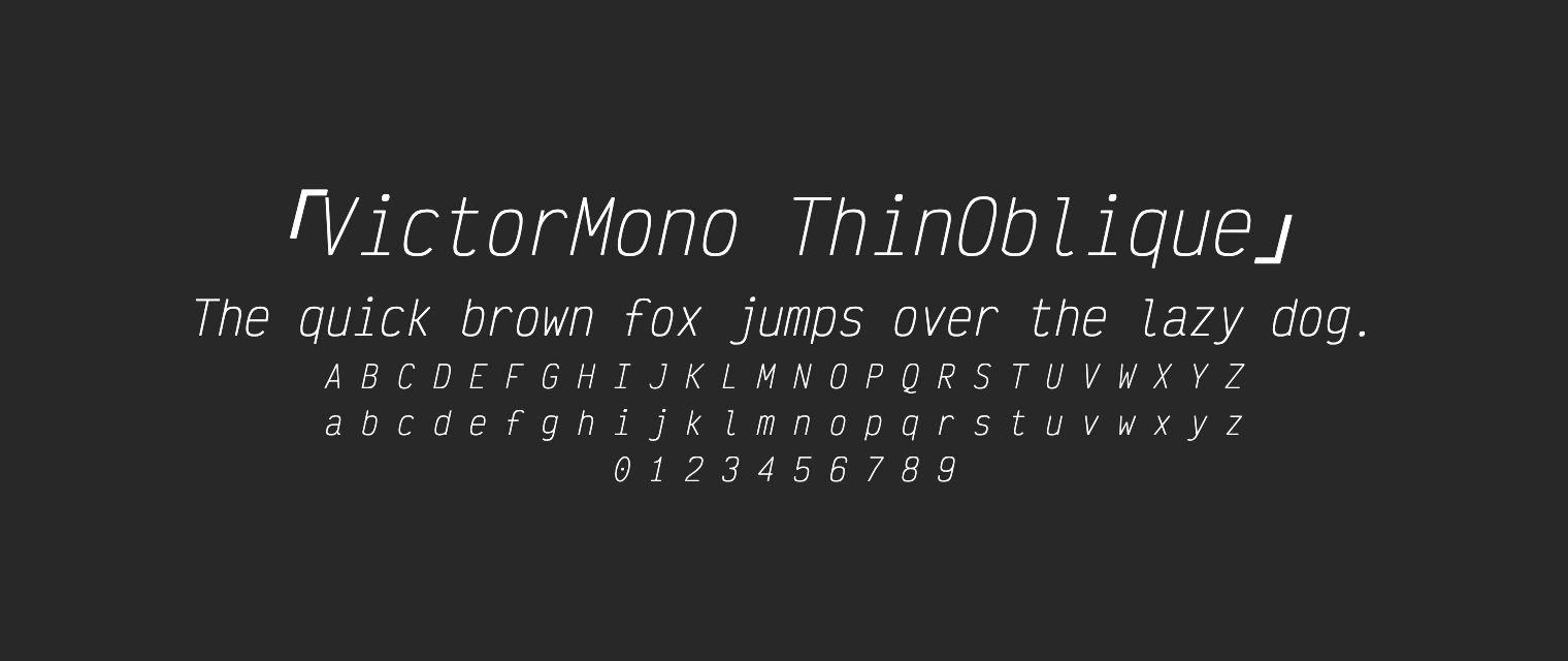 VictorMono-ThinOblique