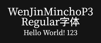 WenJinMinchoP3-Regular